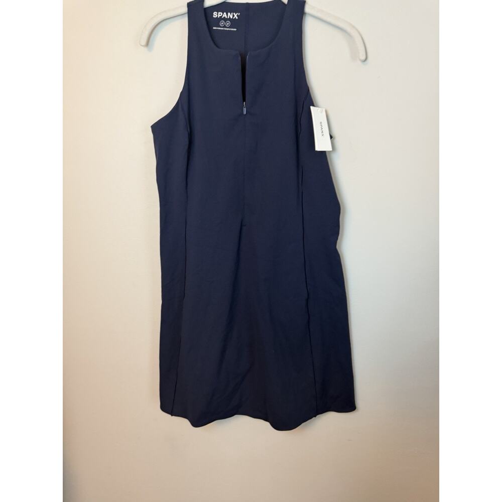 SPANX Shape Get Moving Zip Front Dress Shorts Underneath Navy Sz M NEW NWT $138 - Picture 7 of 15